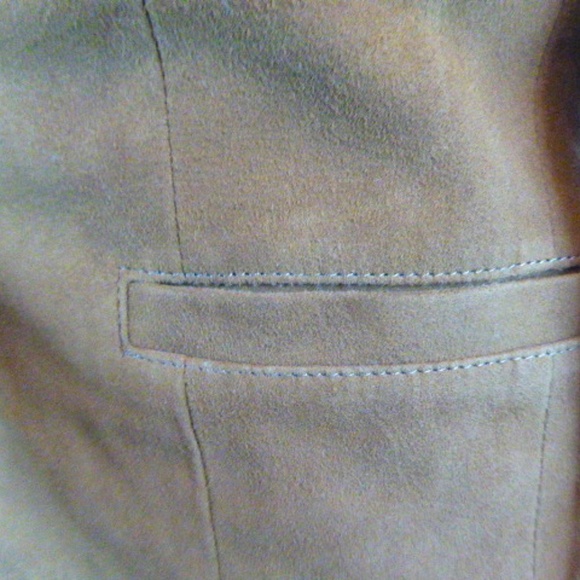 BETTINA RIZZI ARGENTINA BROWN SUEDE COAT BLAZER M - Picture 6 of 8